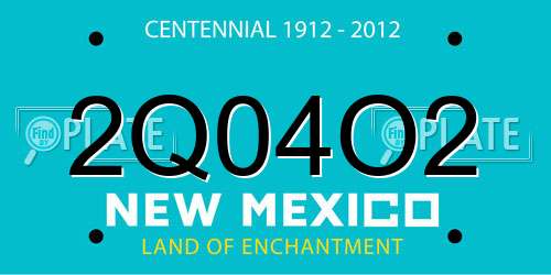 2Q04O2 New Mexico License Plate