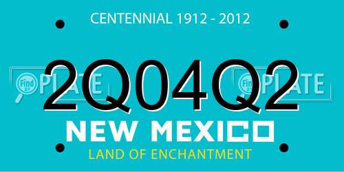 2Q04Q2 New Mexico License Plate
