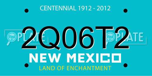 2Q06T2 New Mexico License Plate