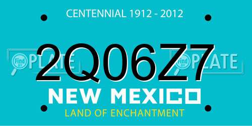 2Q06Z7 New Mexico License Plate