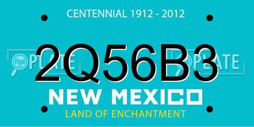 2Q56B3 New Mexico License Plate