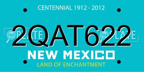 2QAT622 New Mexico License Plate