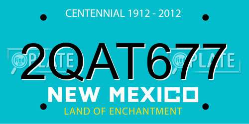 2QAT677 New Mexico License Plate