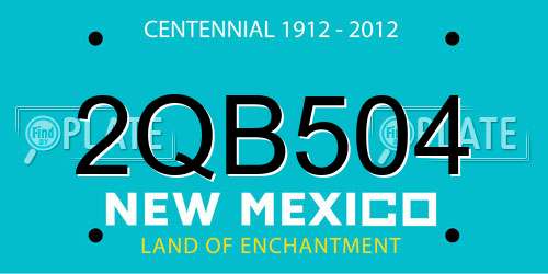 2QB504 New Mexico License Plate