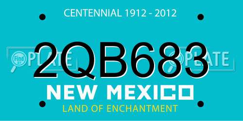2QB683 New Mexico License Plate