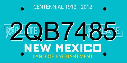 2QB7485 New Mexico License Plate