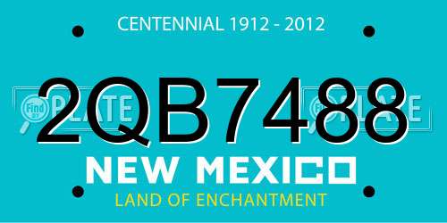 2QB7488 New Mexico License Plate