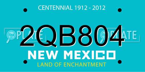 2QB804 New Mexico License Plate