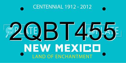 2QBT455 New Mexico License Plate