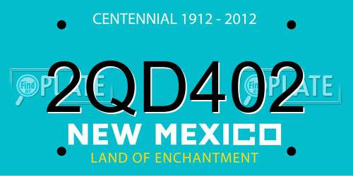 2QD402 New Mexico License Plate