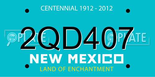 2QD407 New Mexico License Plate