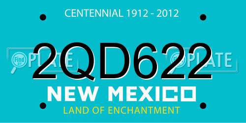 2QD622 New Mexico License Plate