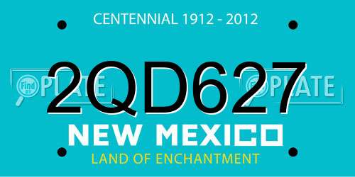 2QD627 New Mexico License Plate