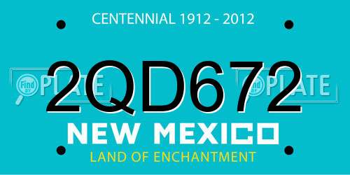 2QD672 New Mexico License Plate