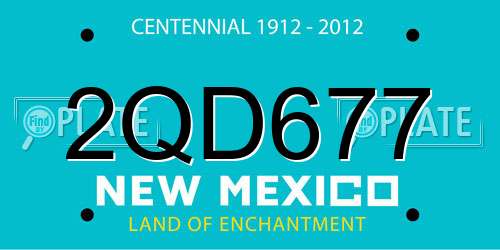 2QD677 New Mexico License Plate