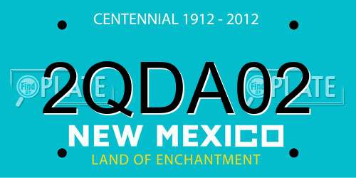 2QDA02 New Mexico License Plate