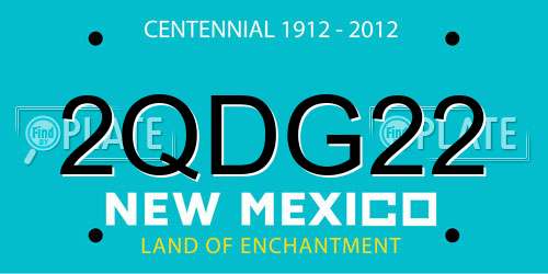 2QDG22 New Mexico License Plate