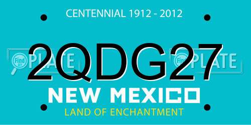 2QDG27 New Mexico License Plate