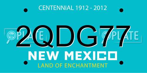 2QDG77 New Mexico License Plate