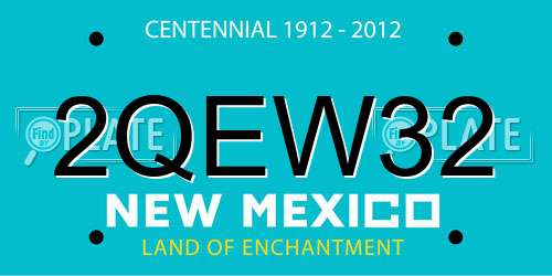 2QEW32 New Mexico License Plate