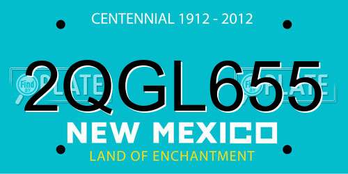 2QGL655 New Mexico License Plate