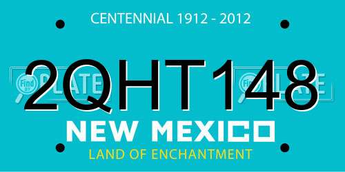 2QHT148 New Mexico License Plate