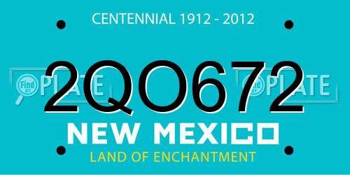 2QO672 New Mexico License Plate