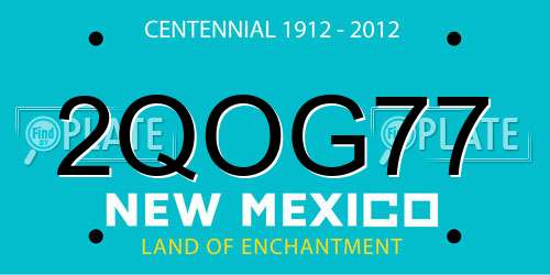 2QOG77 New Mexico License Plate