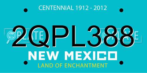 2QPL388 New Mexico License Plate