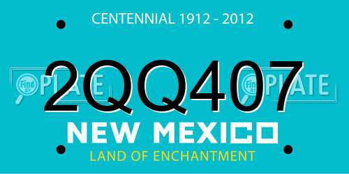 2QQ407 New Mexico License Plate