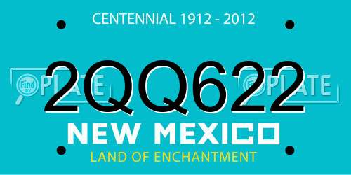 2QQ622 New Mexico License Plate