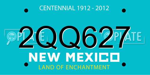 2QQ627 New Mexico License Plate
