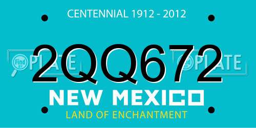 2QQ672 New Mexico License Plate