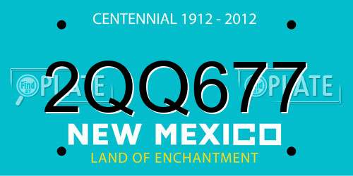 2QQ677 New Mexico License Plate