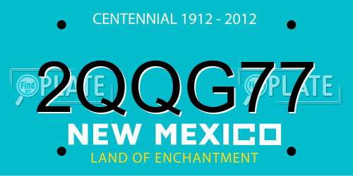 2QQG77 New Mexico License Plate