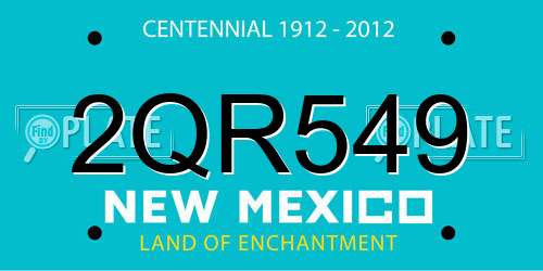 2QR549 New Mexico License Plate