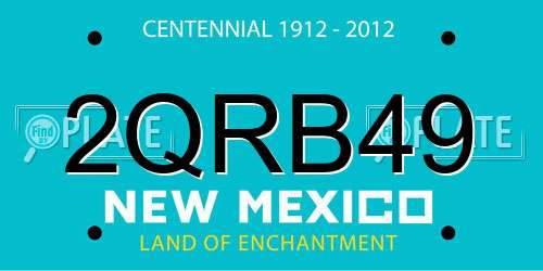 2QRB49 New Mexico License Plate