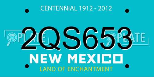 2QS653 New Mexico License Plate