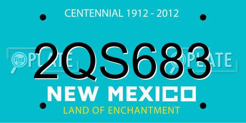 2QS683 New Mexico License Plate