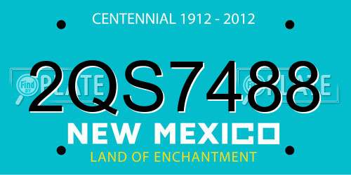 2QS7488 New Mexico License Plate