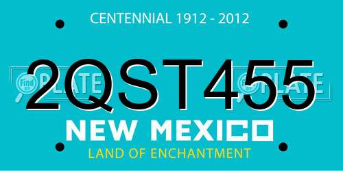2QST455 New Mexico License Plate