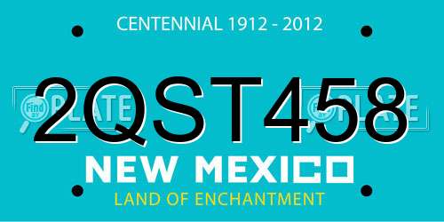 2QST458 New Mexico License Plate