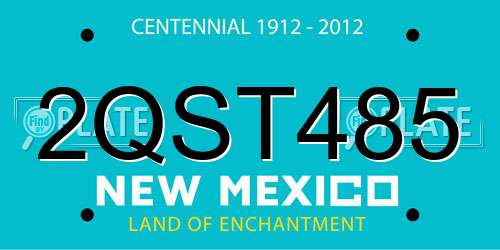 2QST485 New Mexico License Plate