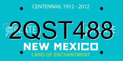 2QST488 New Mexico License Plate