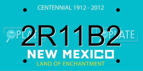 2R11B2 New Mexico License Plate