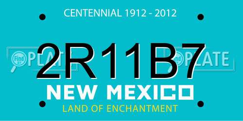 2R11B7 New Mexico License Plate