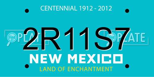 2R11S7 New Mexico License Plate