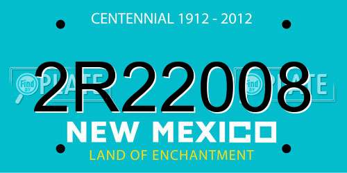 2R22008 New Mexico License Plate
