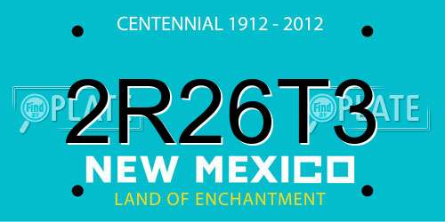 2R26T3 New Mexico License Plate