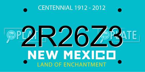 2R26Z3 New Mexico License Plate
